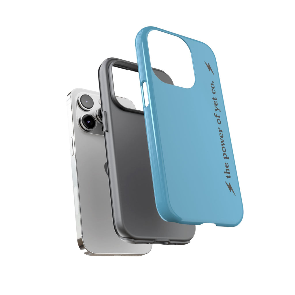 Phone Case — Blue "the power of yet co." Slim Protective Cover