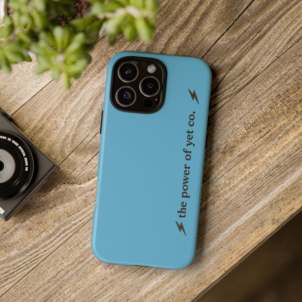 Phone Case — Blue "the power of yet co." Slim Protective Cover