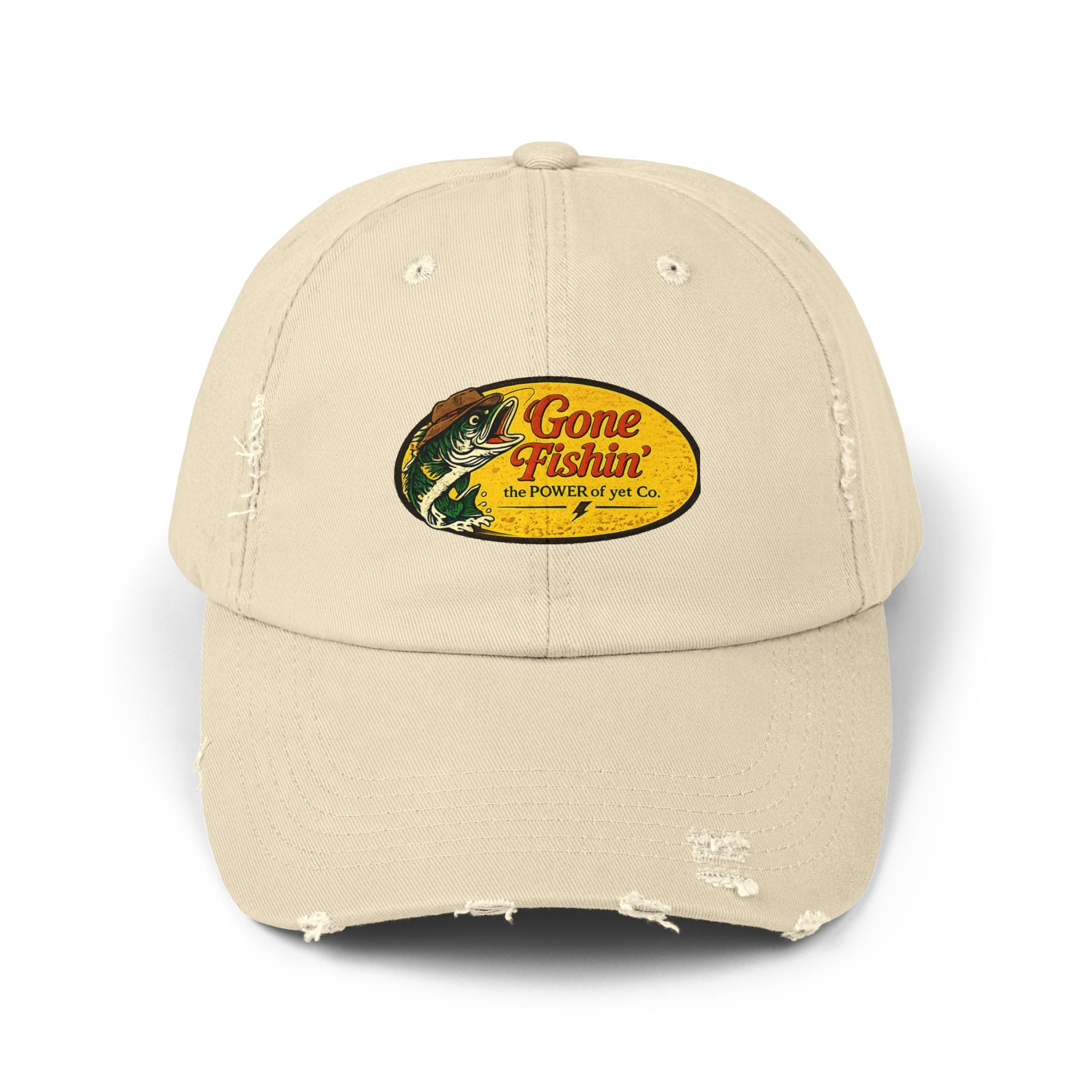Gone Fishin' Distressed Baseball Cap – Vintage Fishing Hat