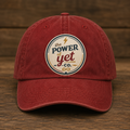 Vintage 'The Power of Yet Co.' Leather Patch Dad Hat — Inspirational Casual Cap