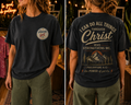 Christian Graphic Tee — “I Can Do All Things Through Christ” Philippians 4:13 Oversized Boxy T‑Shirt