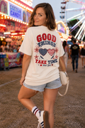 Patriotic 'Good Things Take Time (Not Yet)' Men's Box Tee