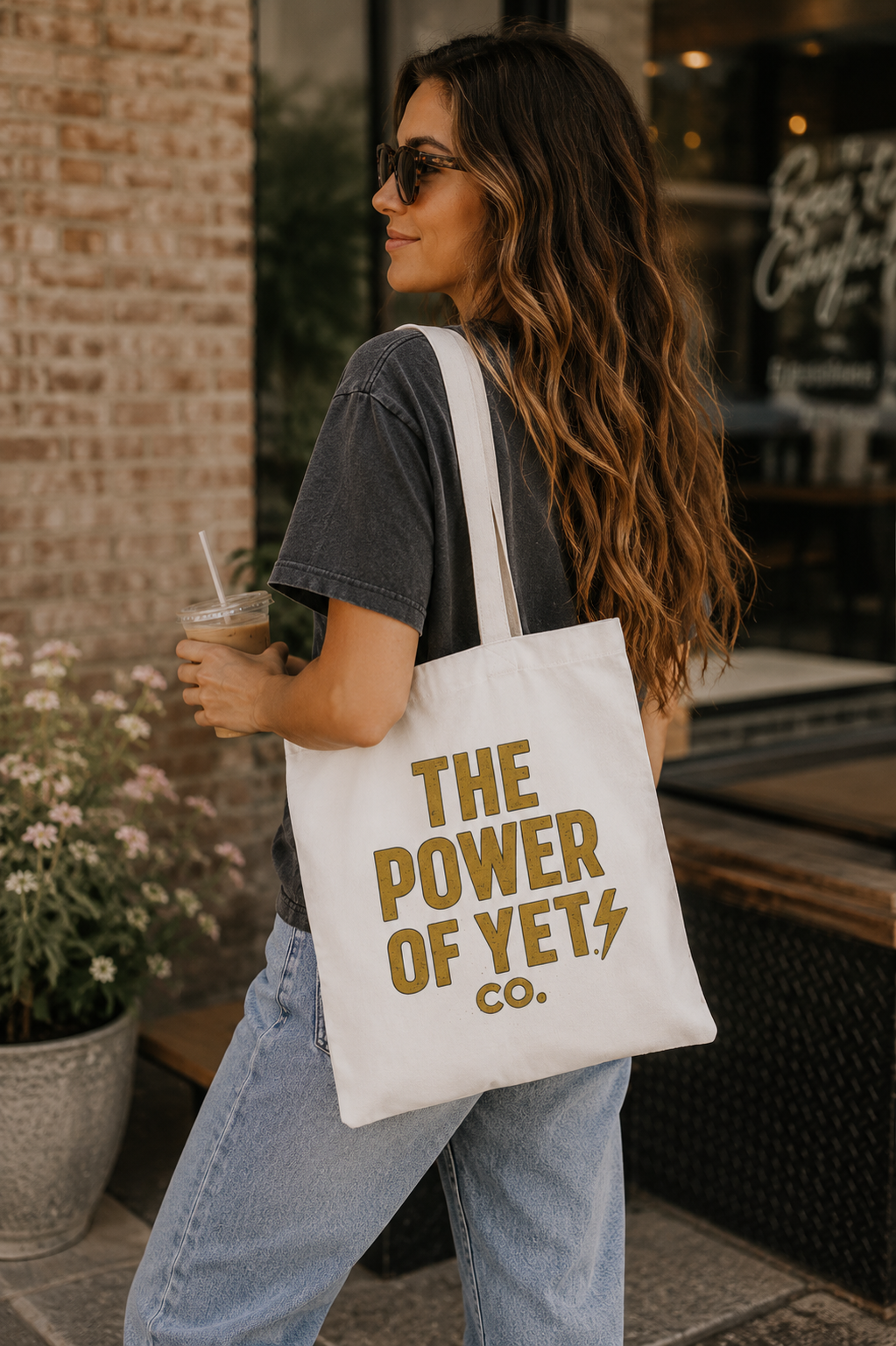 The Power of Yet Canvas Tote — Inspirational Motivational Quote Tote