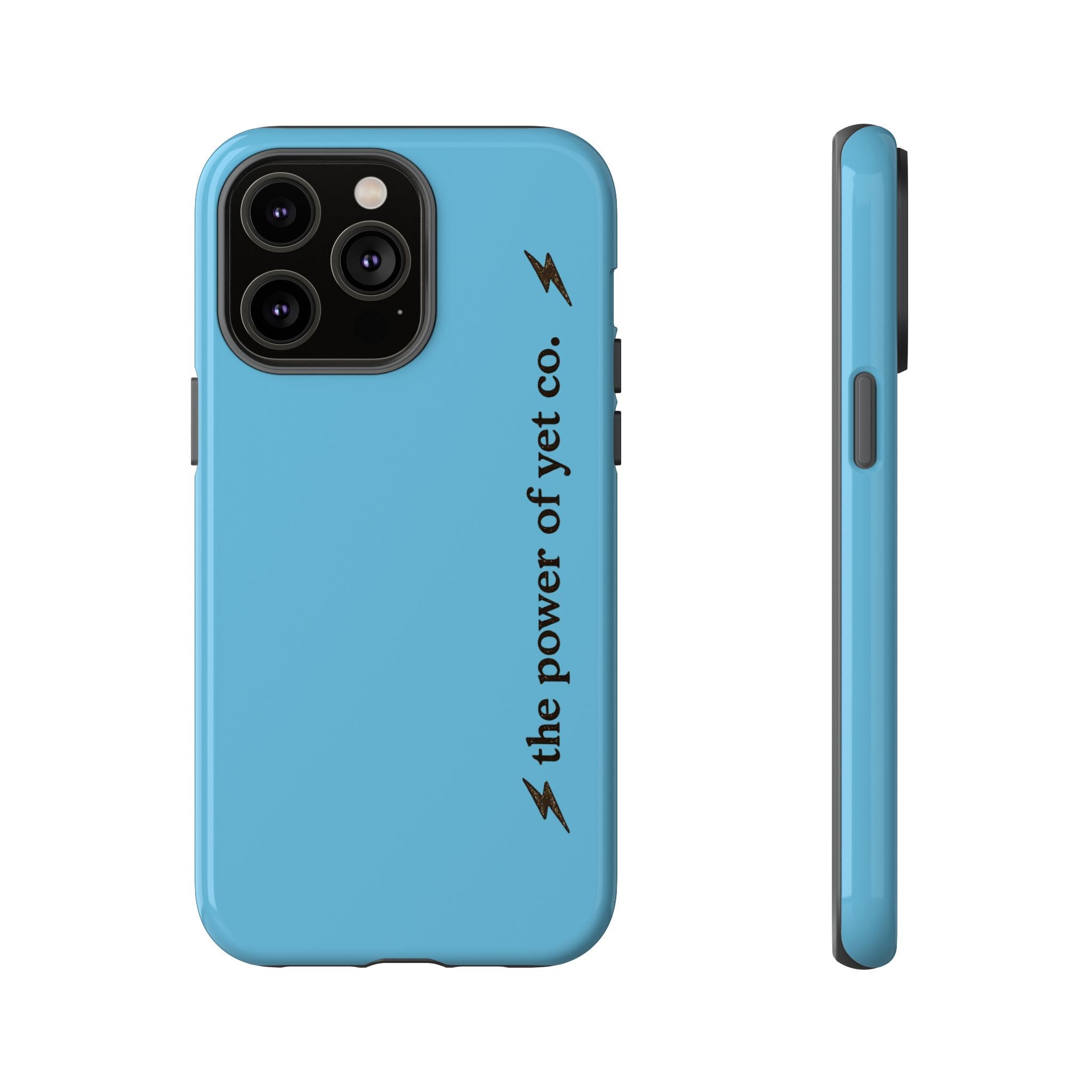 Phone Case — Blue "the power of yet co." Slim Protective Cover