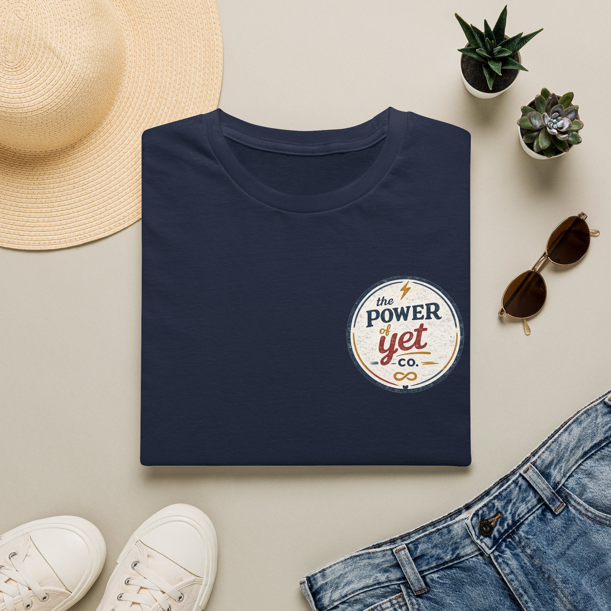 T-Shirt — The Power Yet Co. Retro Motivational Logo Tee