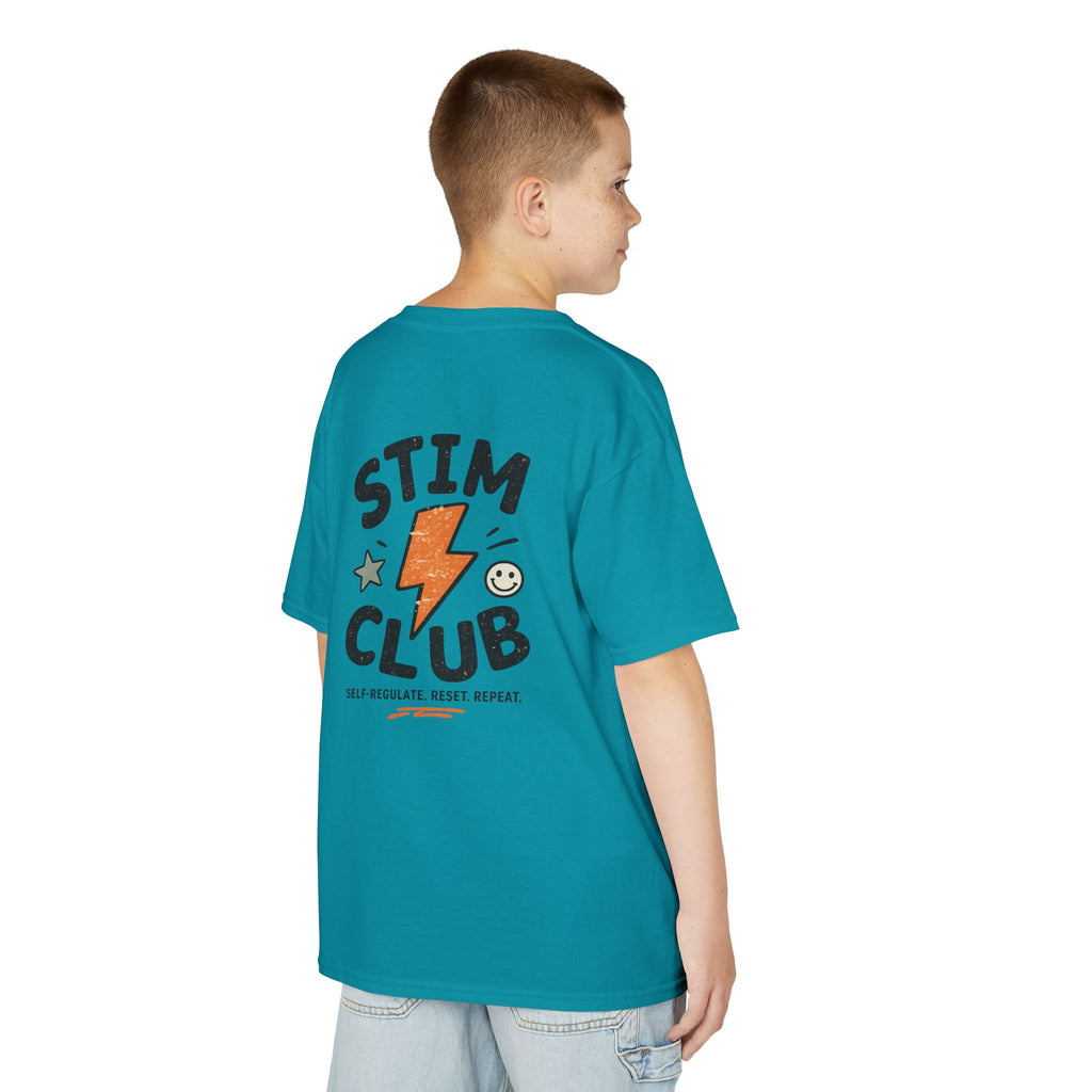 Stim Club Kids Tee — "Stim Club" Lightning Design Kids T-Shirt