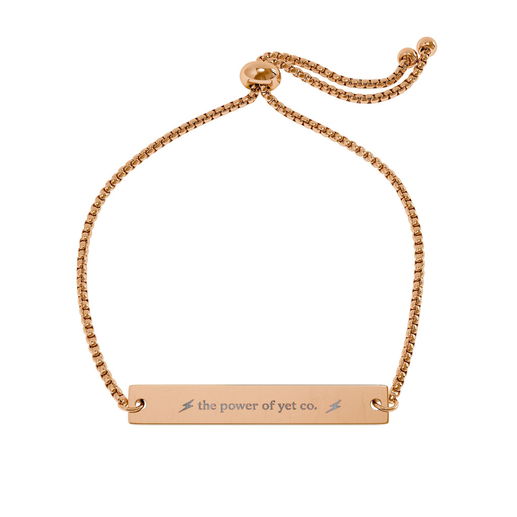 Engravable Adjustable Bar Bracelet — Personalized Nameplate Bracelet