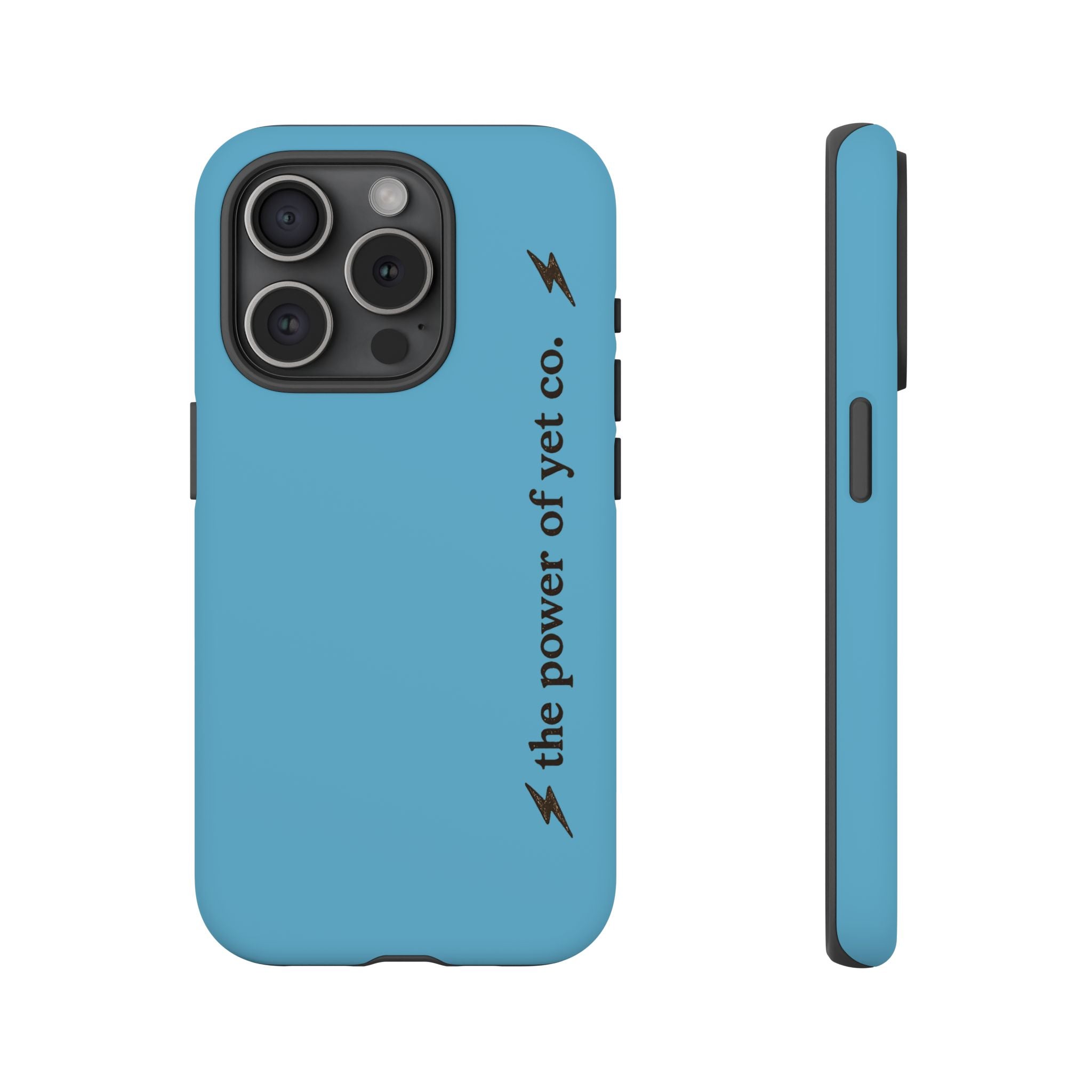 Phone Case — Blue "the power of yet co." Slim Protective Cover