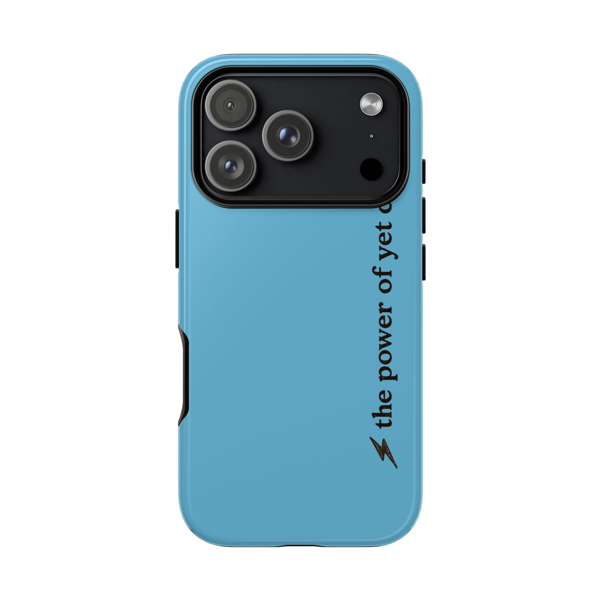 Phone Case — Blue "the power of yet co." Slim Protective Cover