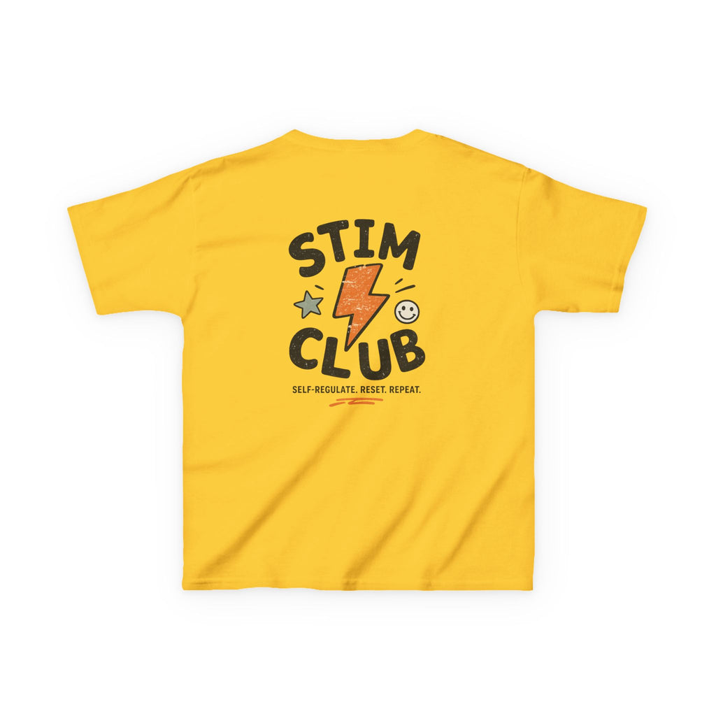 Stim Club Kids Tee — "Stim Club" Lightning Design Kids T-Shirt