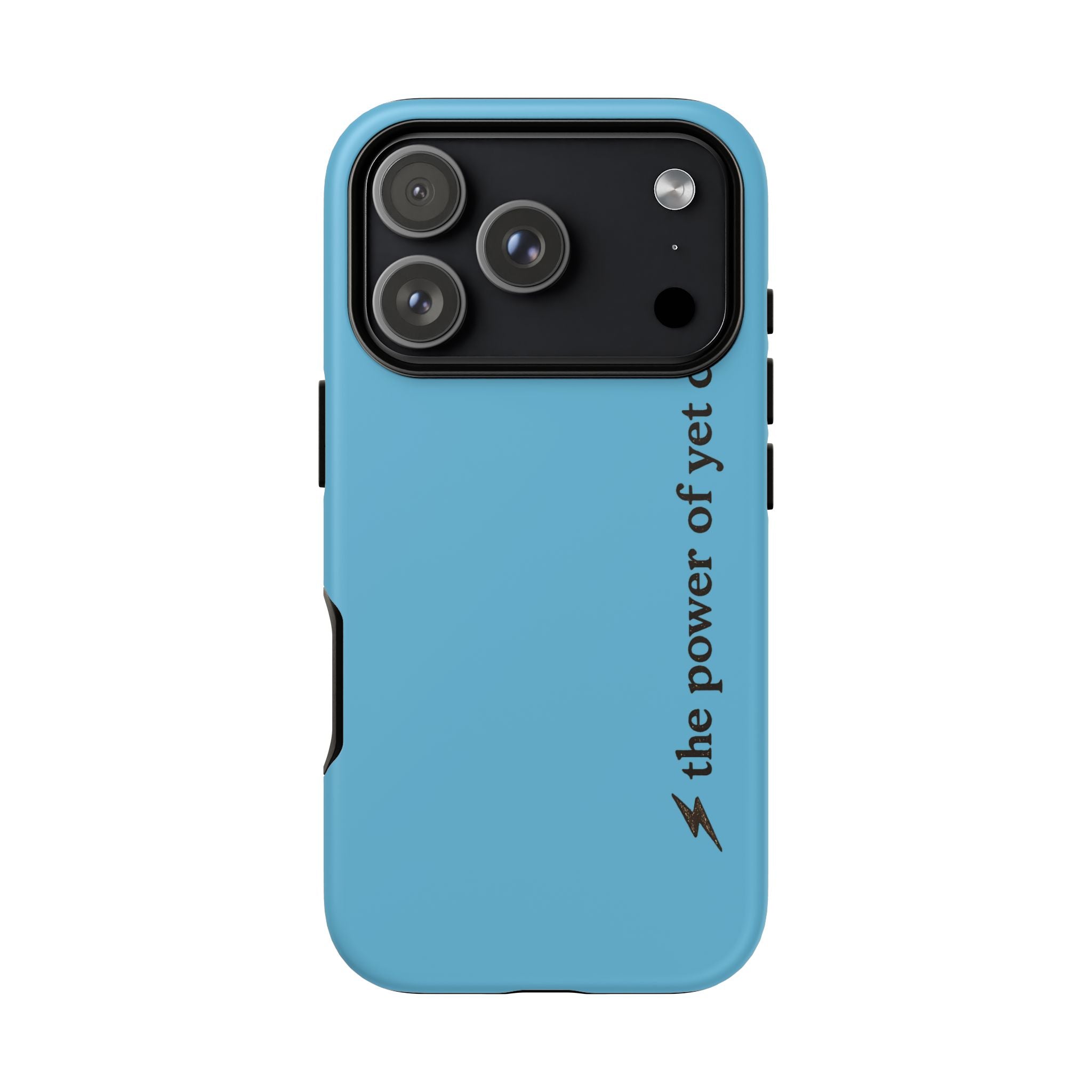 Phone Case — Blue "the power of yet co." Slim Protective Cover