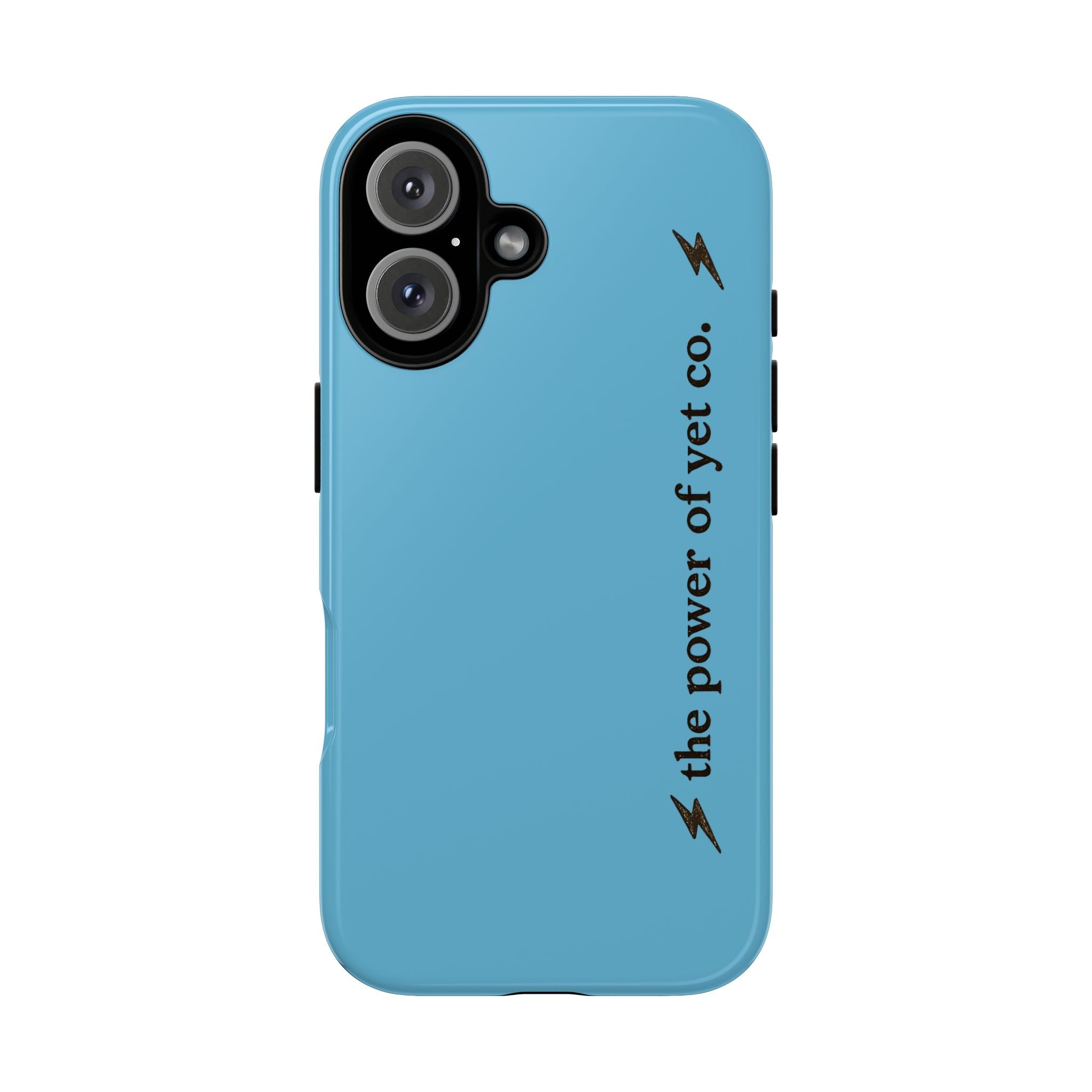 Phone Case — Blue "the power of yet co." Slim Protective Cover
