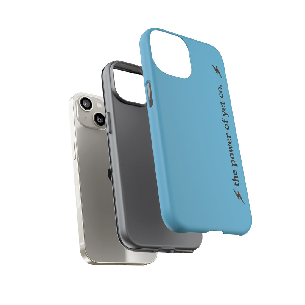 Phone Case — Blue "the power of yet co." Slim Protective Cover
