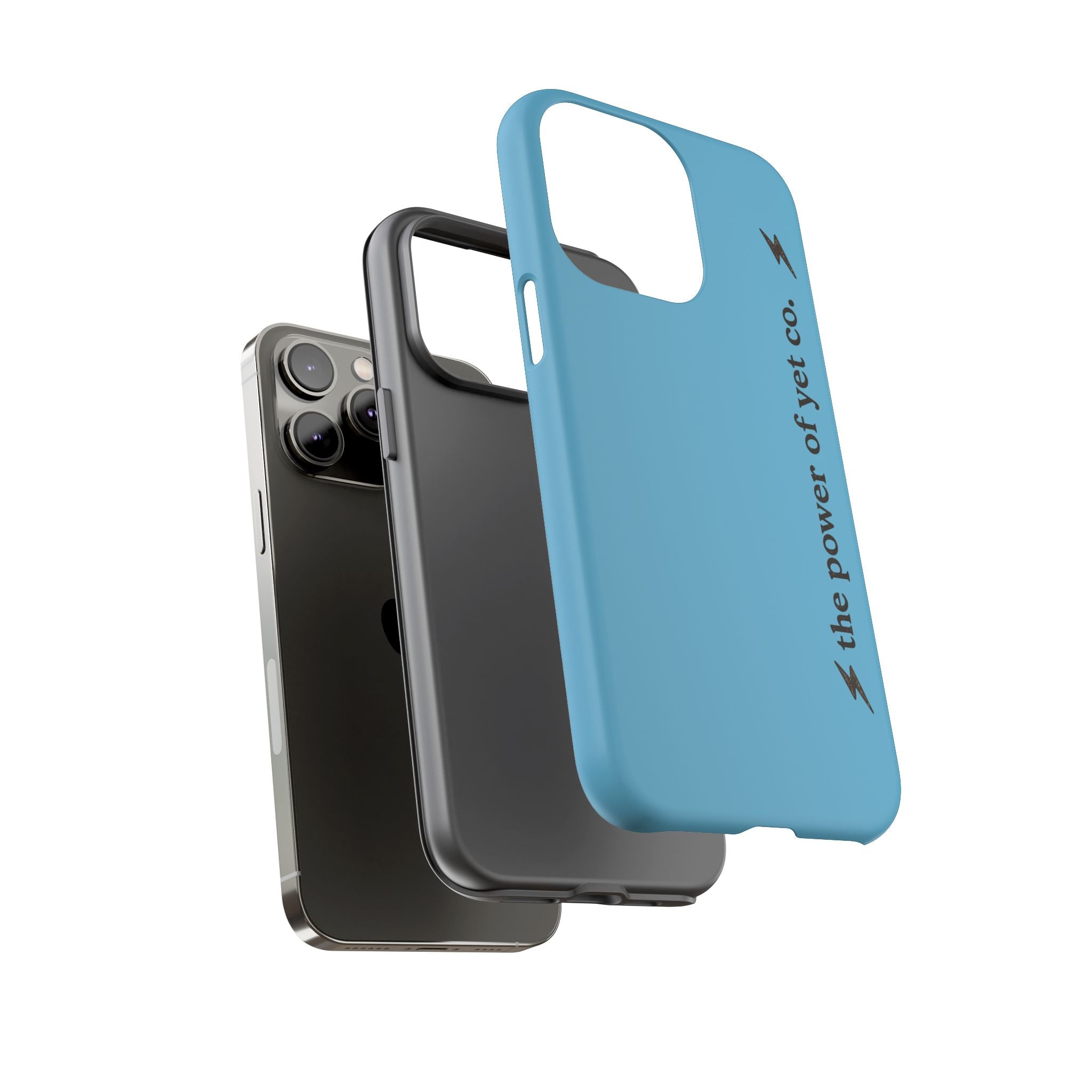 Phone Case — Blue "the power of yet co." Slim Protective Cover