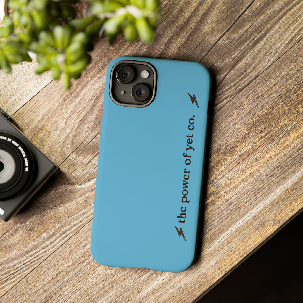 Phone Case — Blue "the power of yet co." Slim Protective Cover