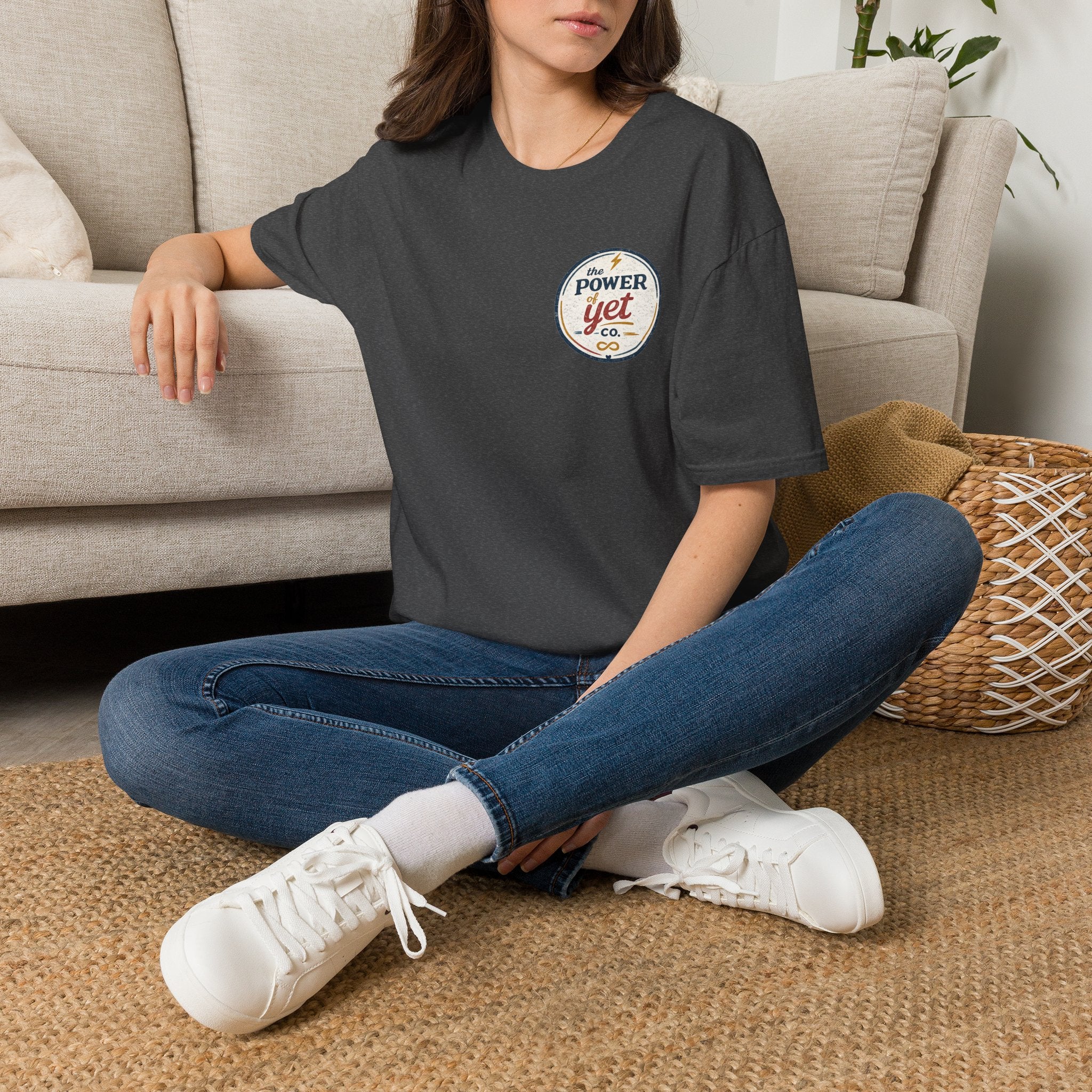 T-Shirt — The Power Yet Co. Retro Motivational Logo Tee