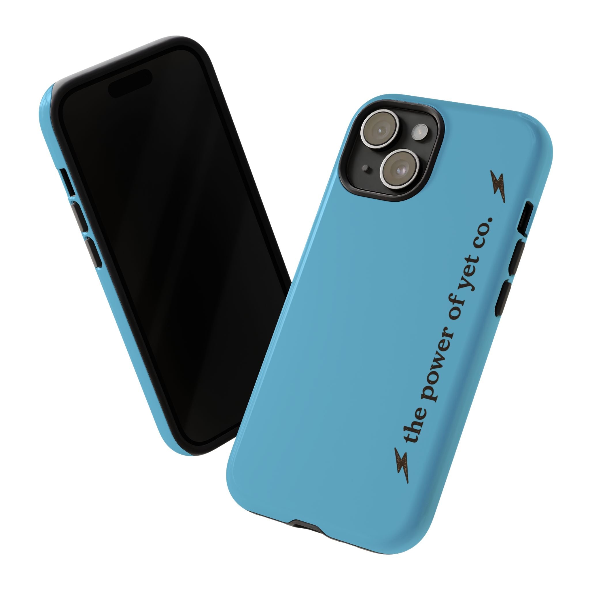 Phone Case — Blue "the power of yet co." Slim Protective Cover