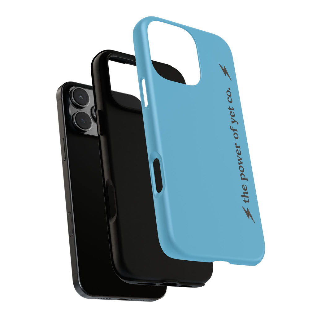 Phone Case — Blue "the power of yet co." Slim Protective Cover