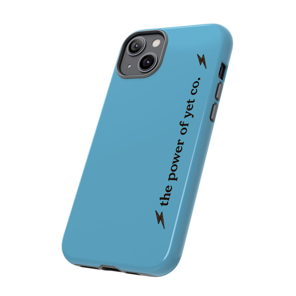 Phone Case — Blue "the power of yet co." Slim Protective Cover