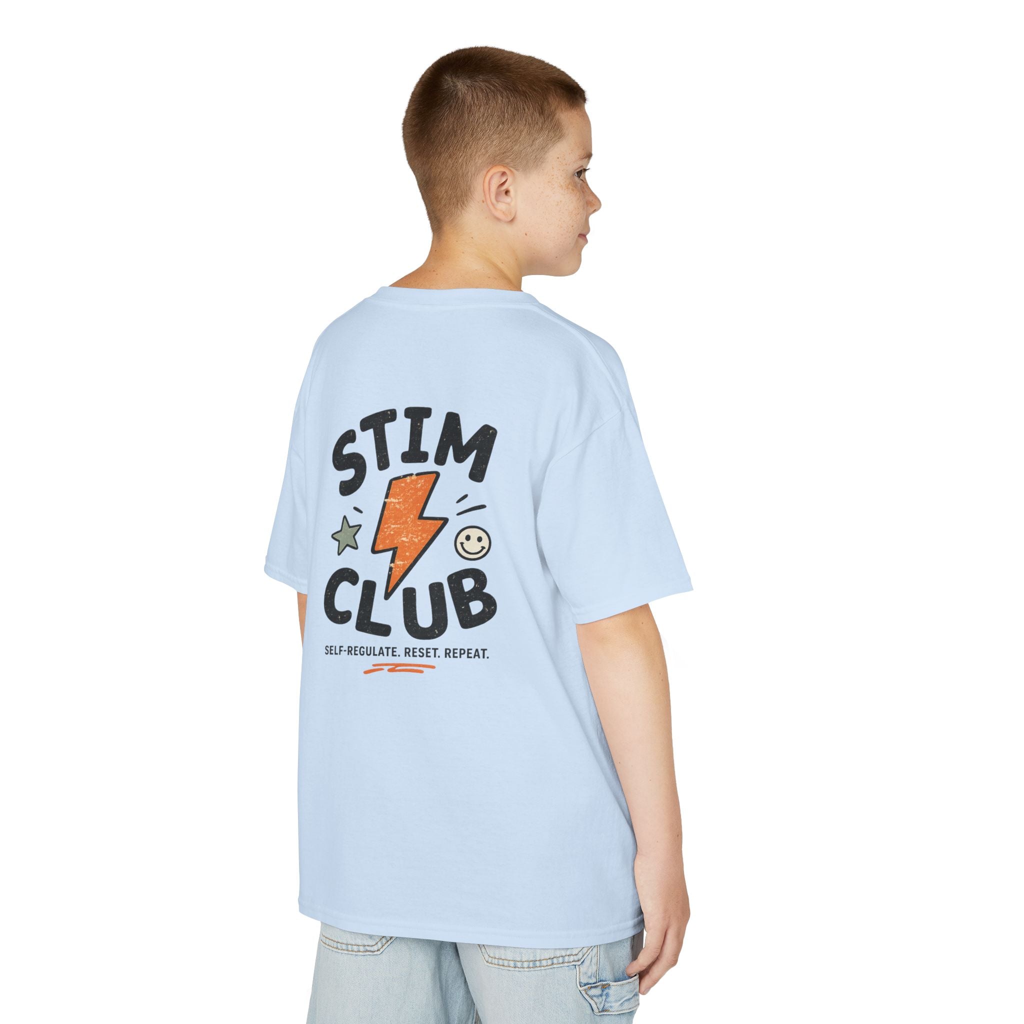 Stim Club Kids Tee — "Stim Club" Lightning Design Kids T-Shirt