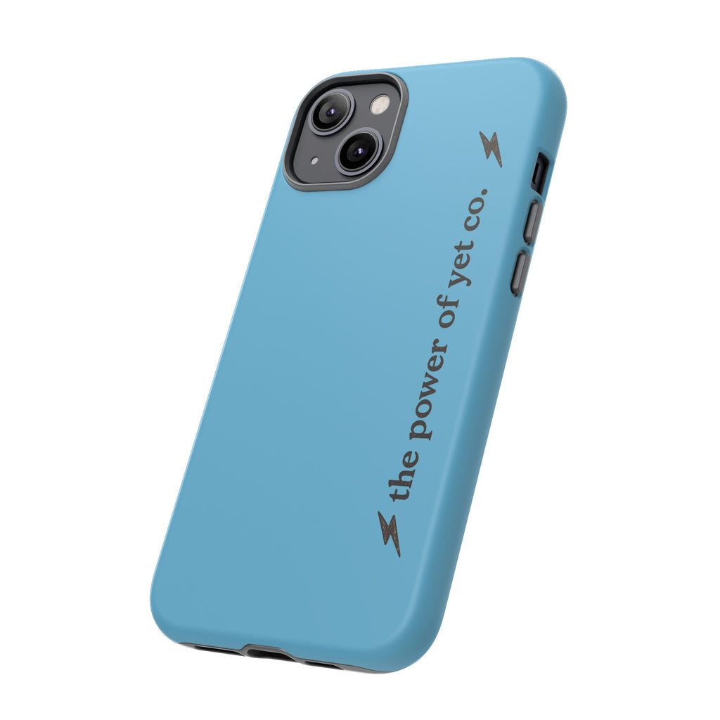 Phone Case — Blue "the power of yet co." Slim Protective Cover