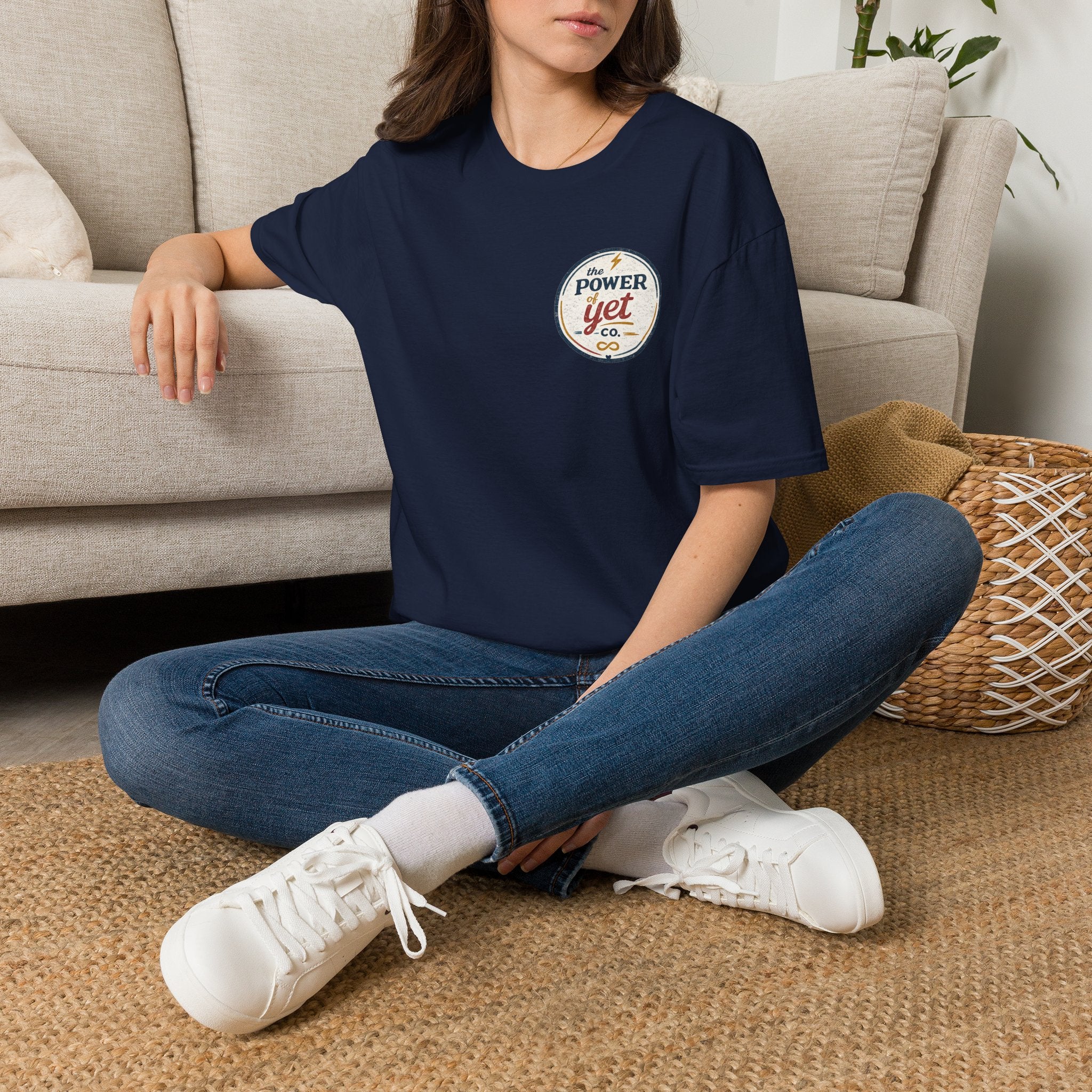 T-Shirt — The Power Yet Co. Retro Motivational Logo Tee
