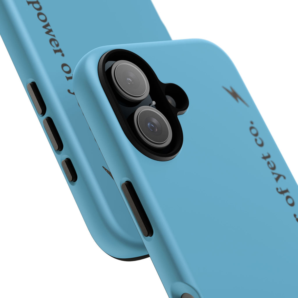 Phone Case — Blue "the power of yet co." Slim Protective Cover