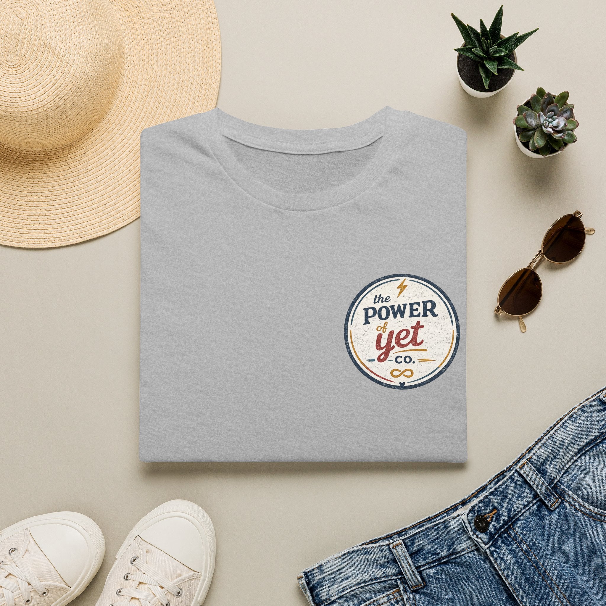 T-Shirt — The Power Yet Co. Retro Motivational Logo Tee