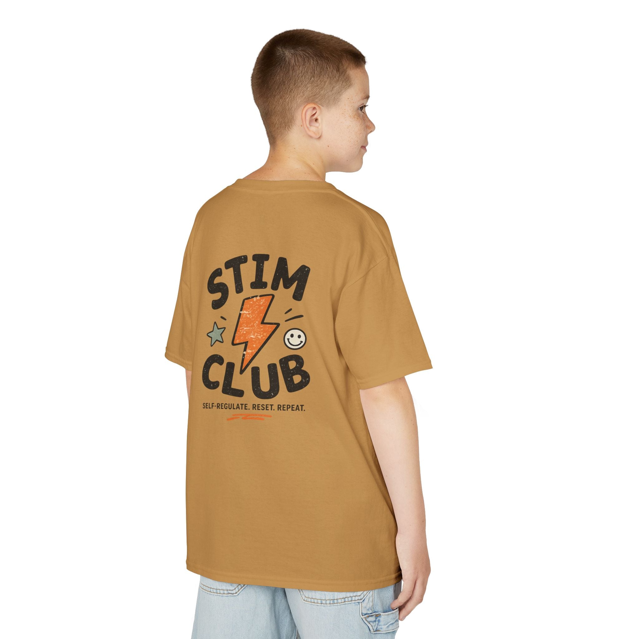 Stim Club Kids Tee — "Stim Club" Lightning Design Kids T-Shirt