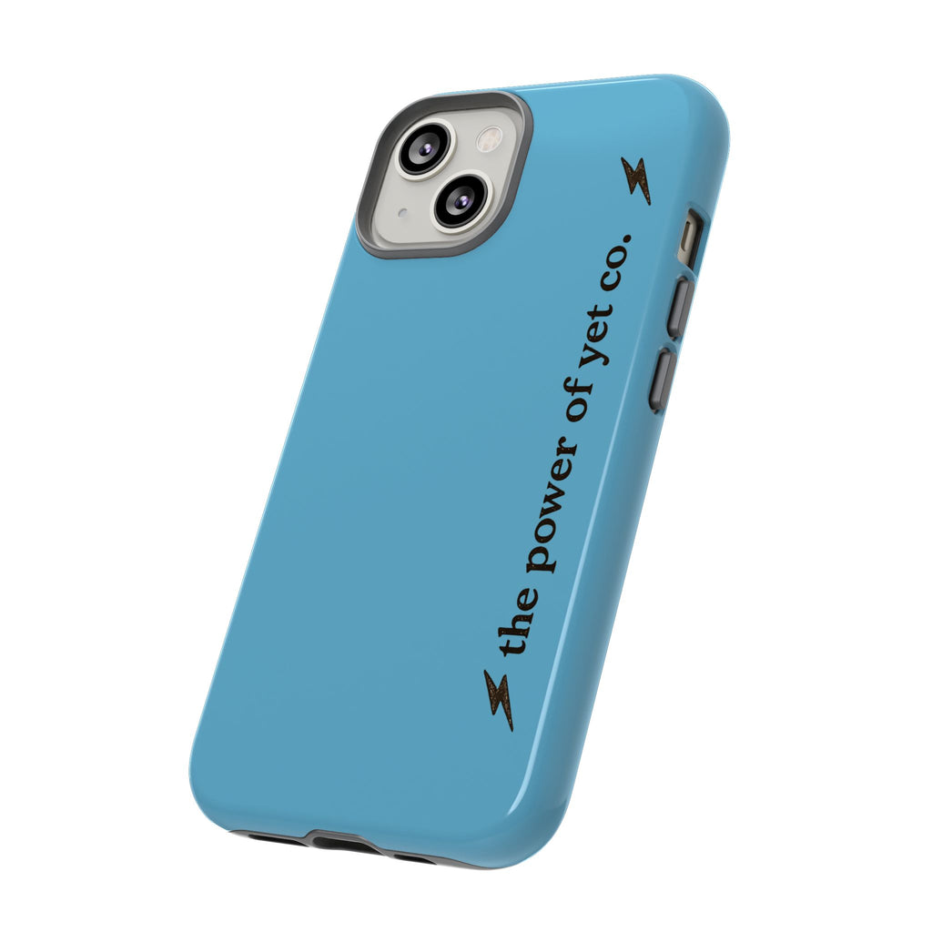 Phone Case — Blue "the power of yet co." Slim Protective Cover