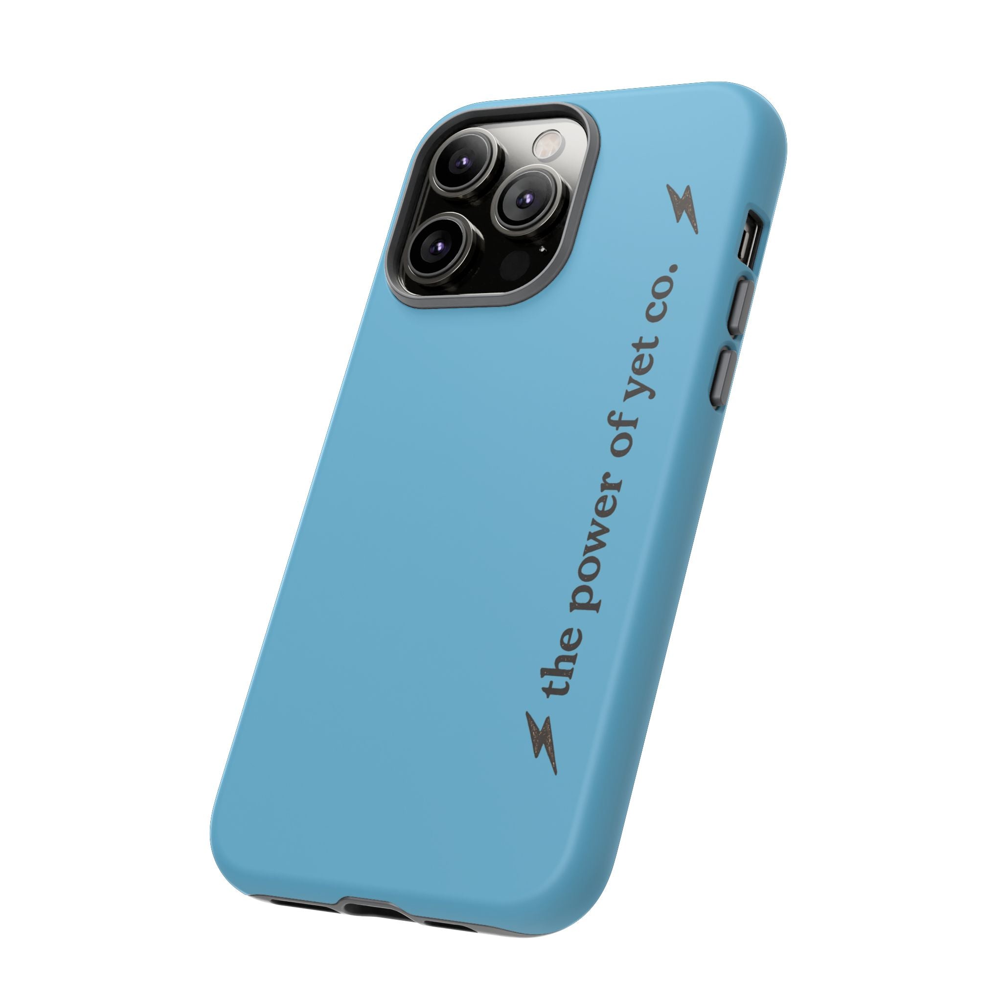 Phone Case — Blue "the power of yet co." Slim Protective Cover