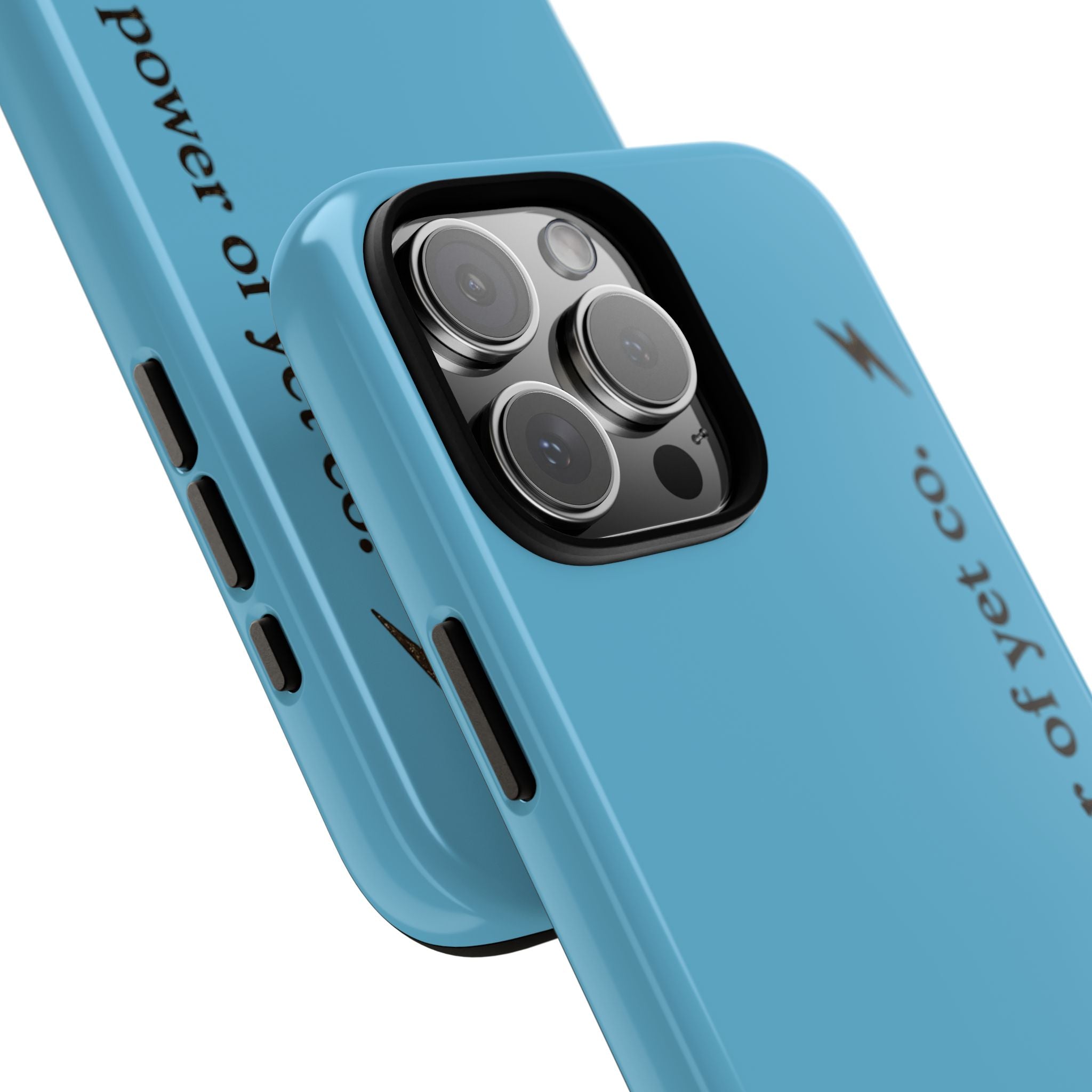 Phone Case — Blue "the power of yet co." Slim Protective Cover