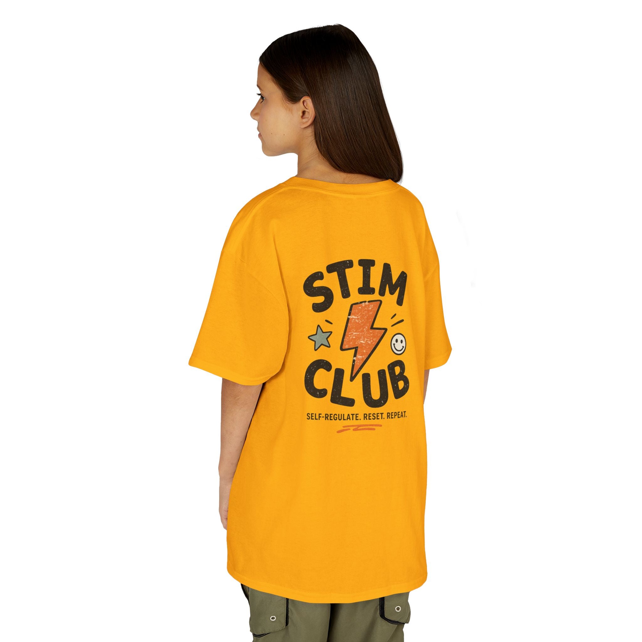Stim Club Kids Tee — "Stim Club" Lightning Design Kids T-Shirt