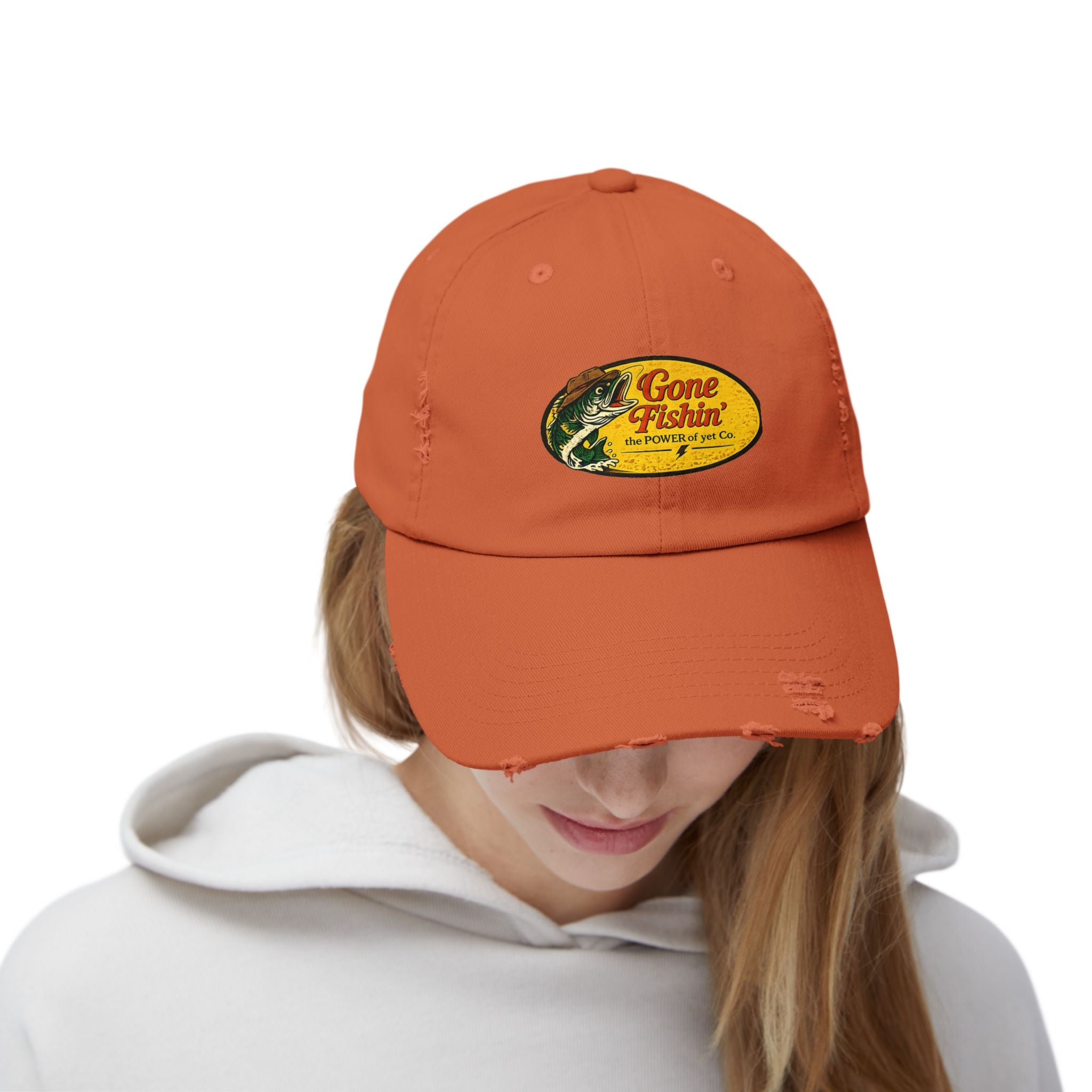Gone Fishin' Distressed Baseball Cap – Vintage Fishing Hat