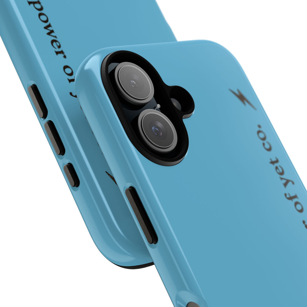Phone Case — Blue "the power of yet co." Slim Protective Cover