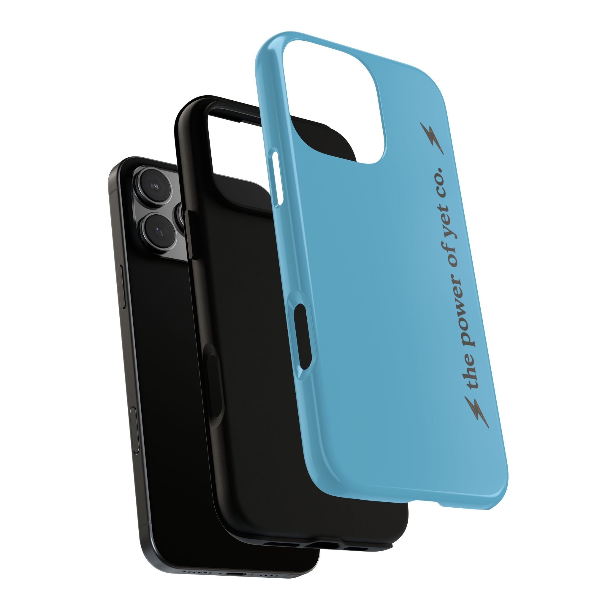 Phone Case — Blue "the power of yet co." Slim Protective Cover