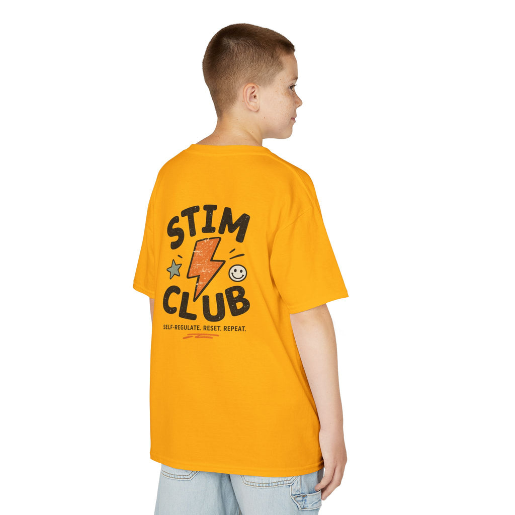 Stim Club Kids Tee — "Stim Club" Lightning Design Kids T-Shirt