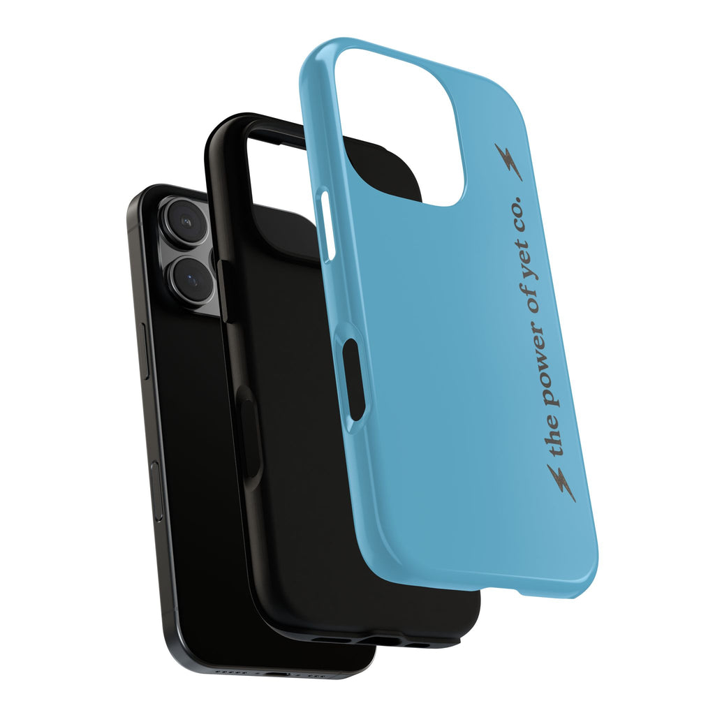 Phone Case — Blue "the power of yet co." Slim Protective Cover