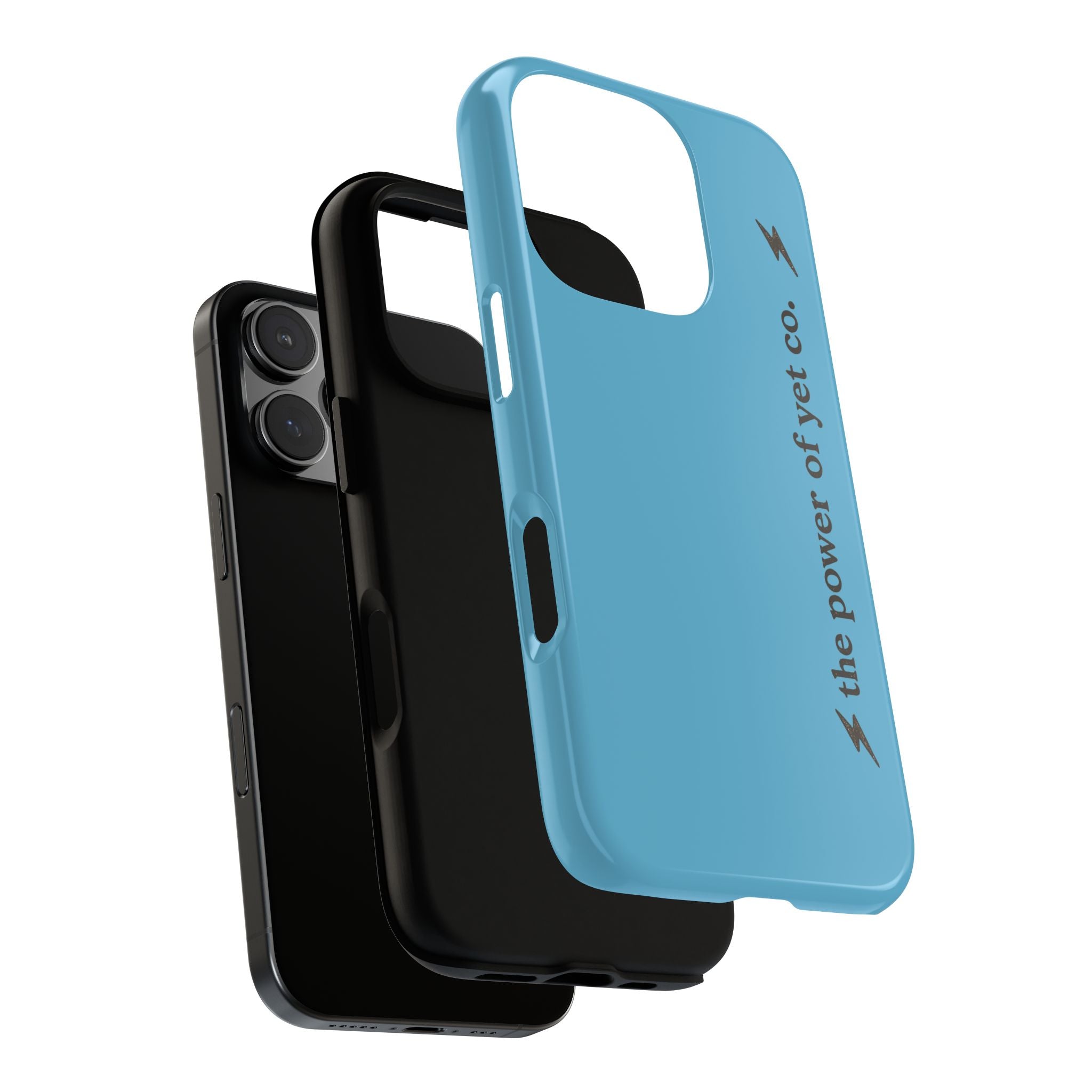Phone Case — Blue "the power of yet co." Slim Protective Cover