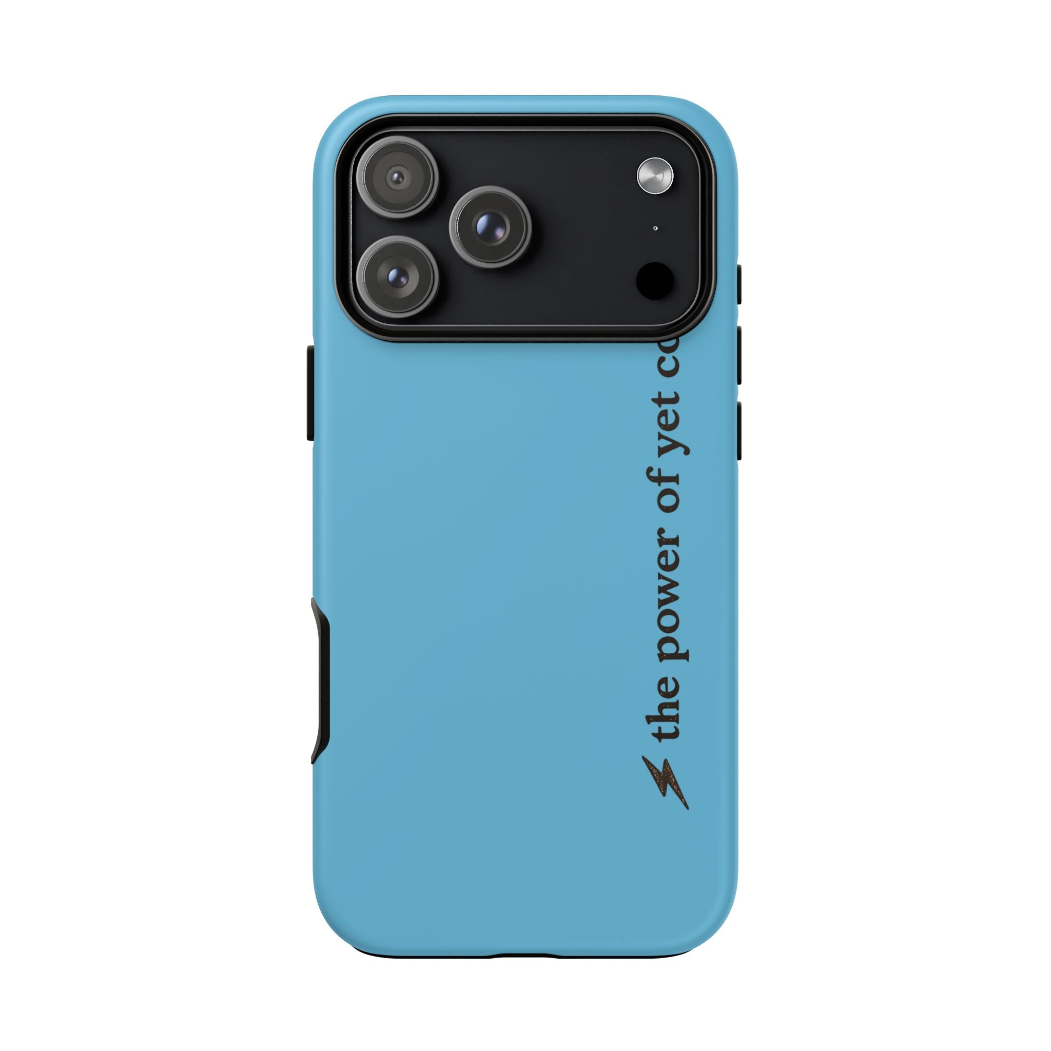 Phone Case — Blue "the power of yet co." Slim Protective Cover