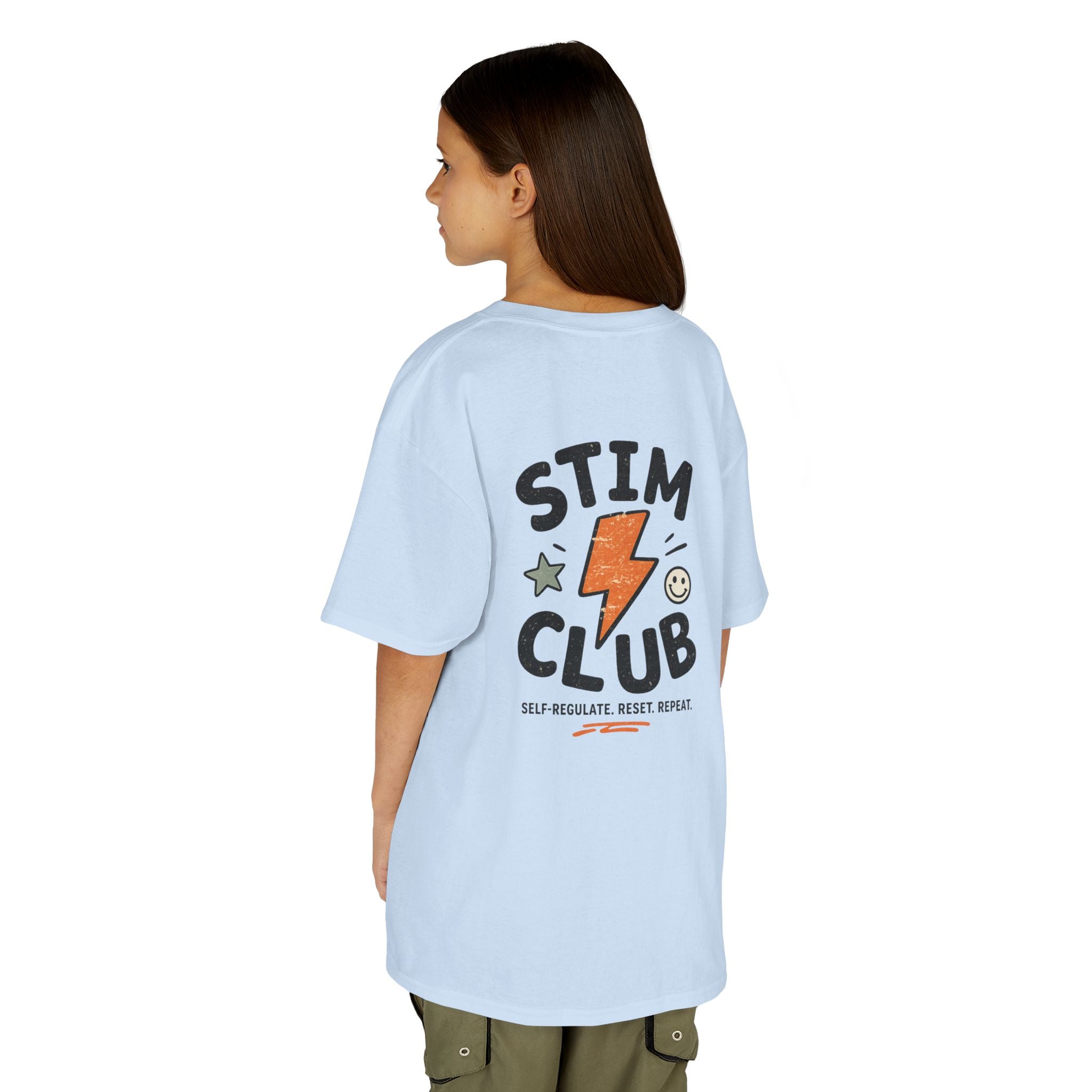 Stim Club Kids Tee — "Stim Club" Lightning Design Kids T-Shirt
