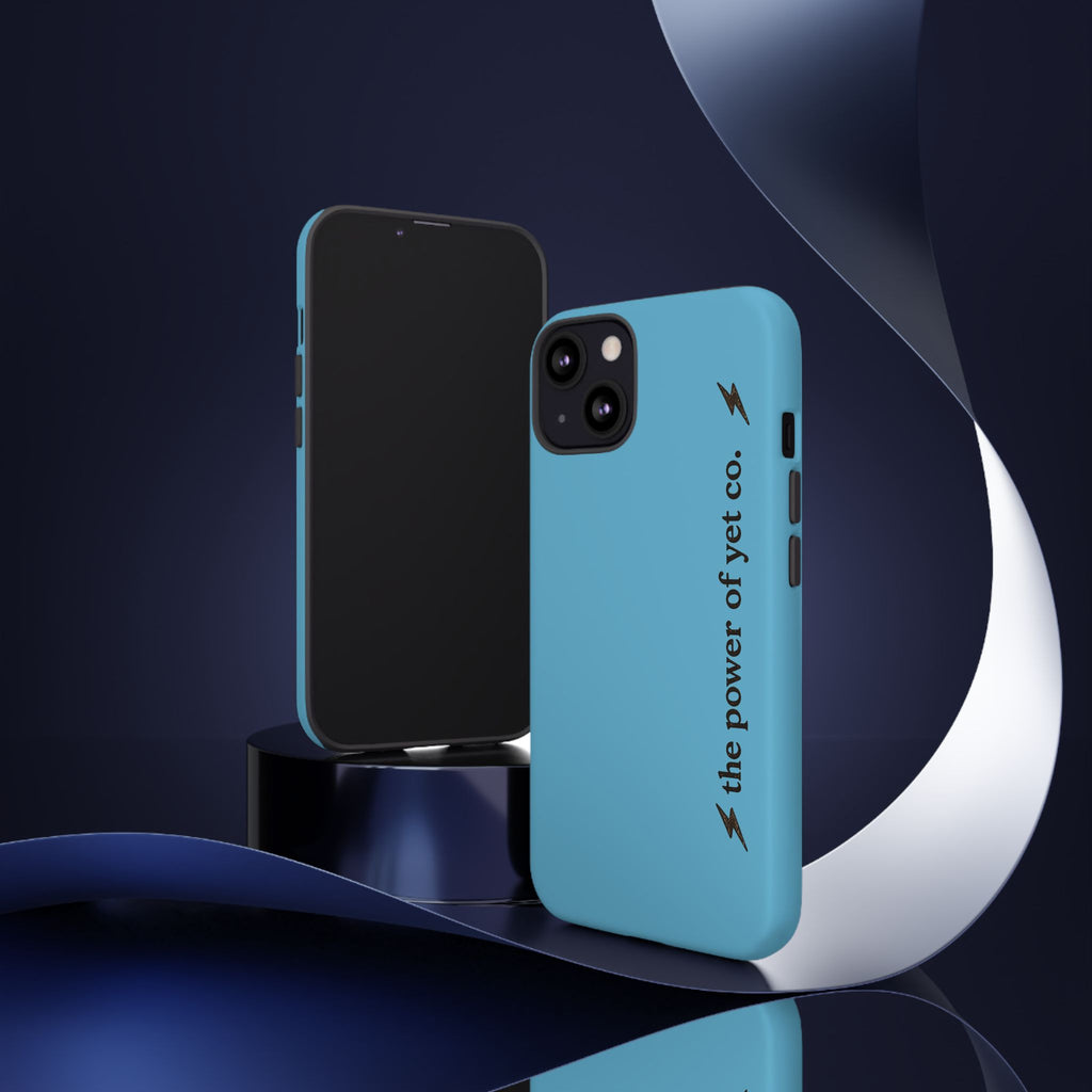 Phone Case — Blue "the power of yet co." Slim Protective Cover