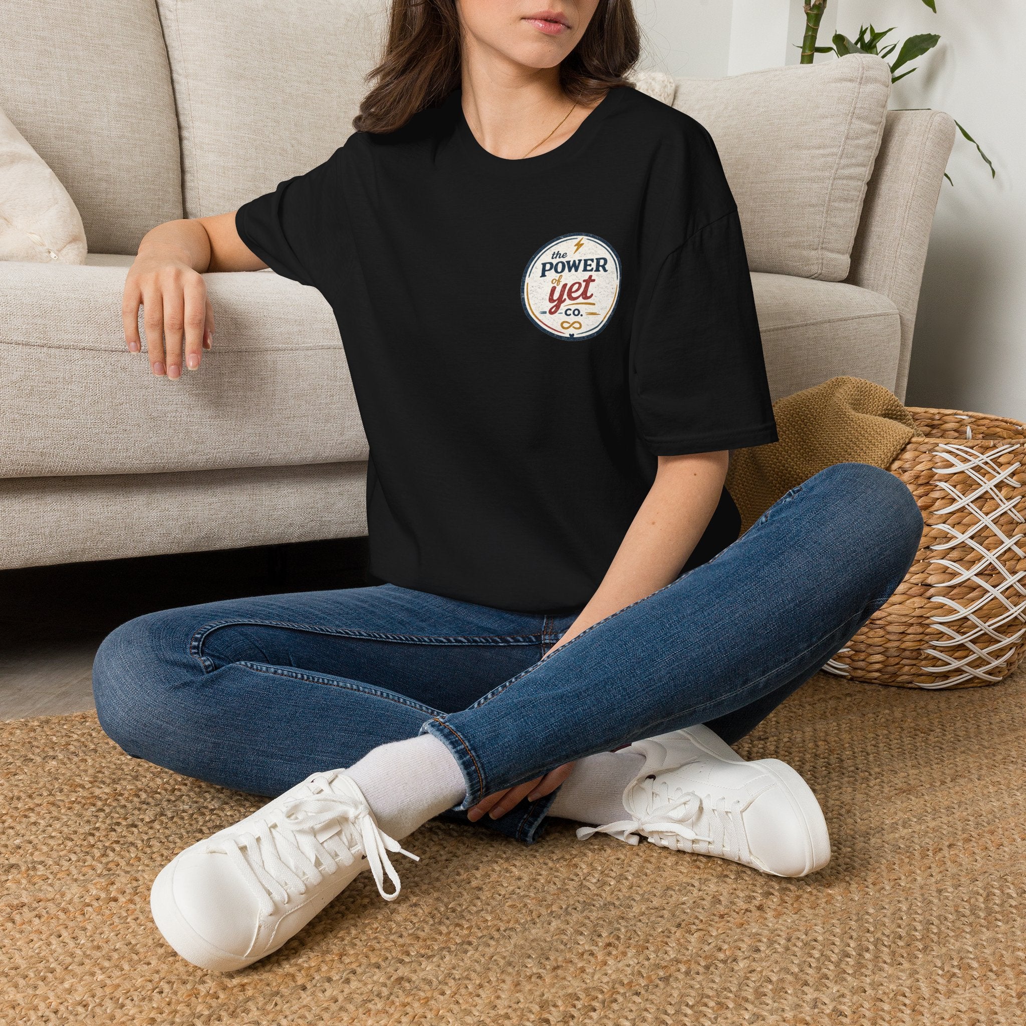 T-Shirt — The Power Yet Co. Retro Motivational Logo Tee