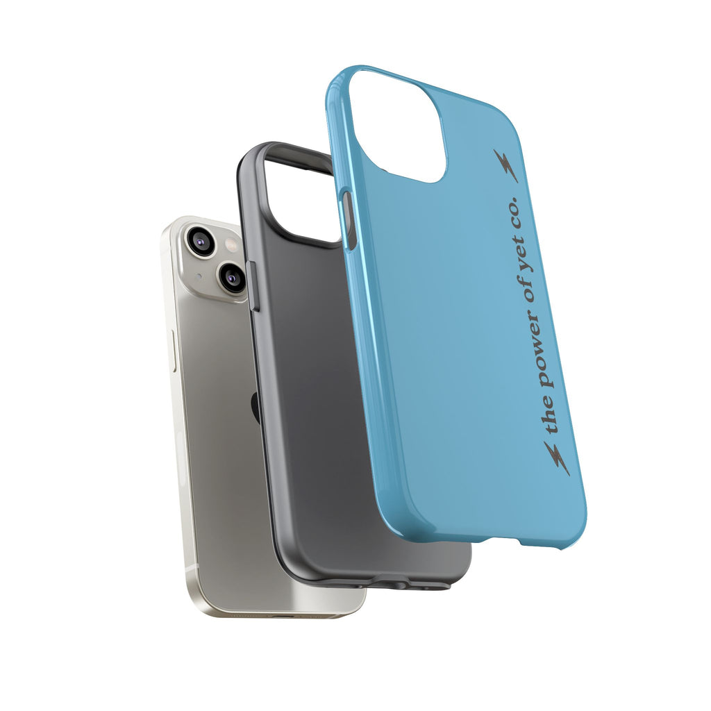 Phone Case — Blue "the power of yet co." Slim Protective Cover