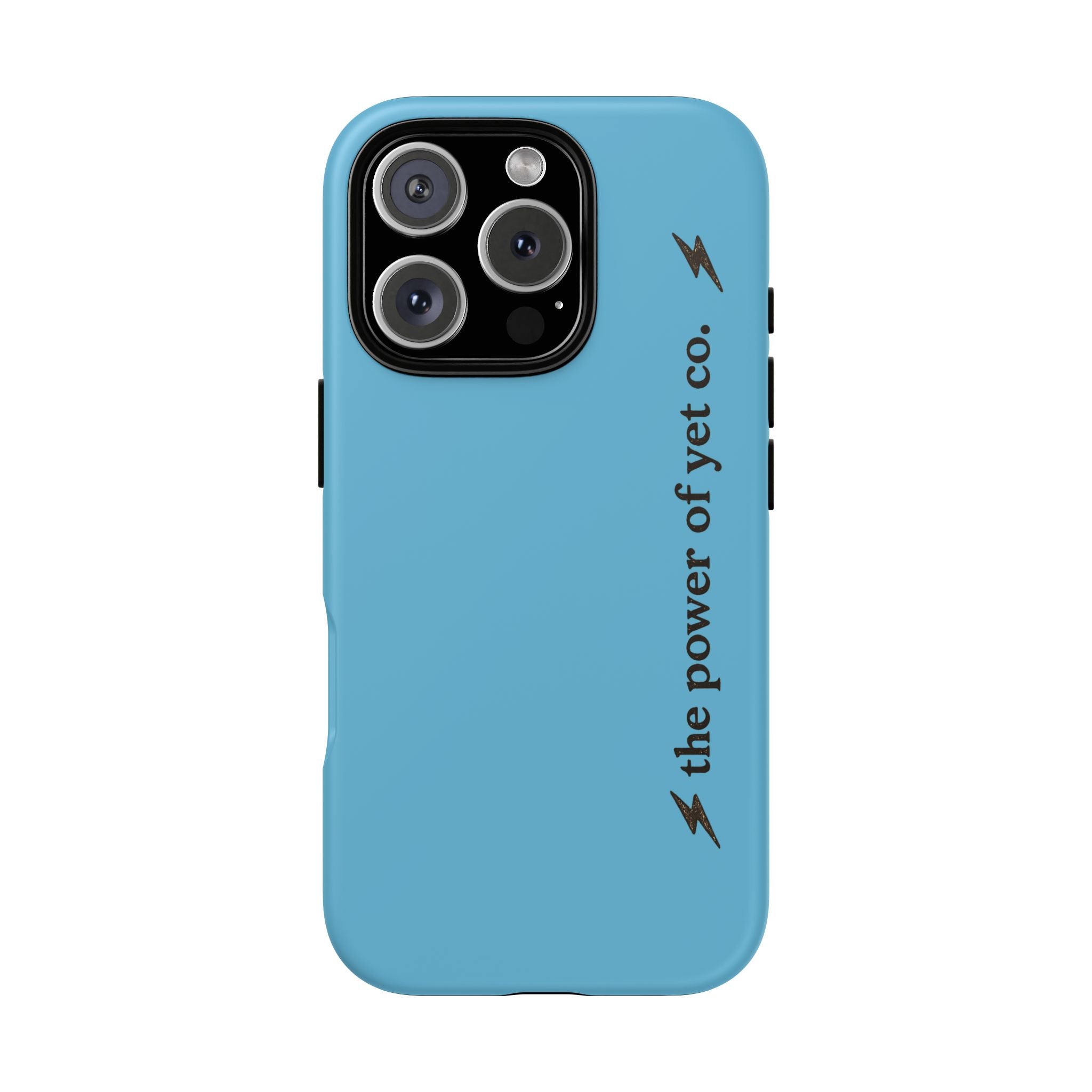 Phone Case — Blue "the power of yet co." Slim Protective Cover