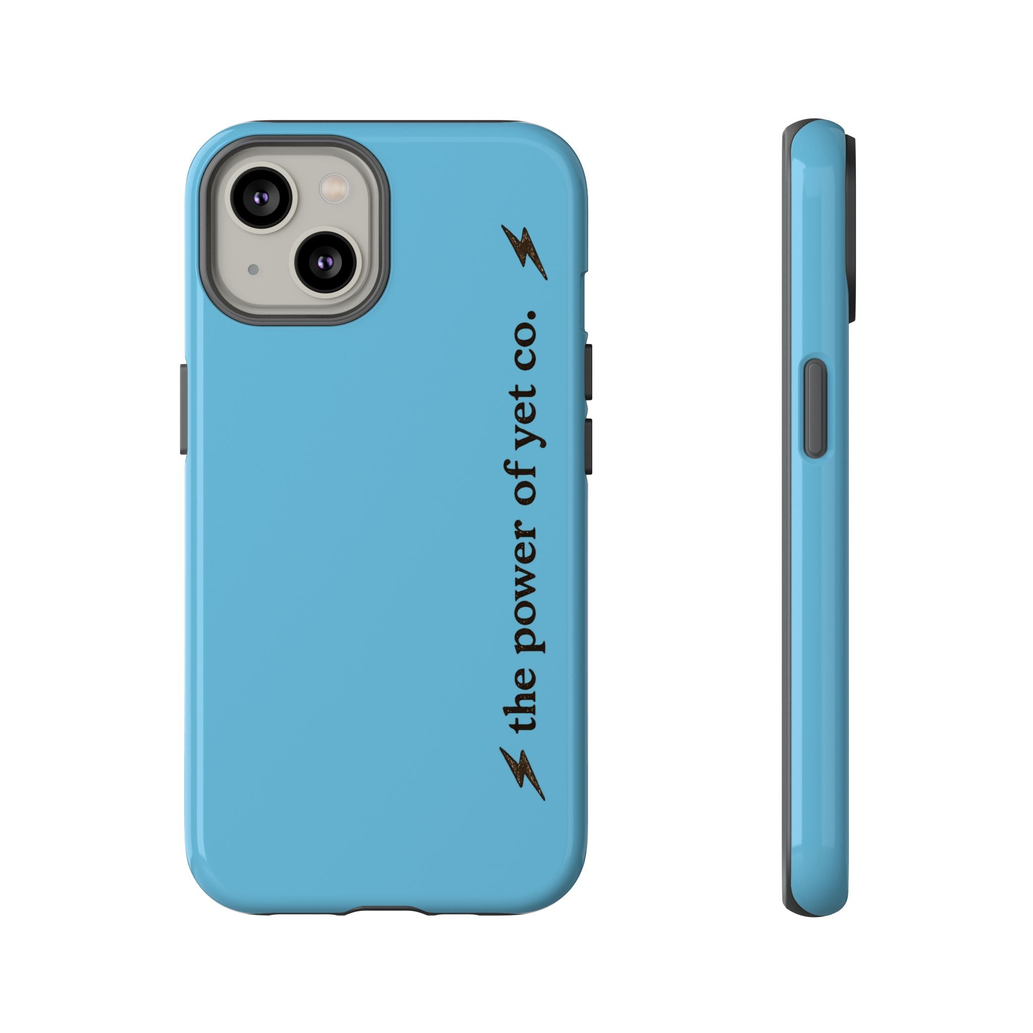Phone Case — Blue "the power of yet co." Slim Protective Cover
