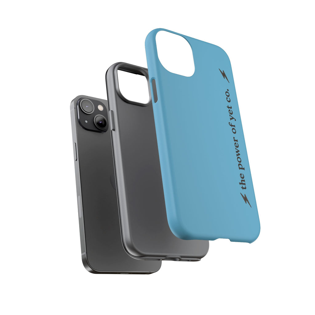 Phone Case — Blue "the power of yet co." Slim Protective Cover