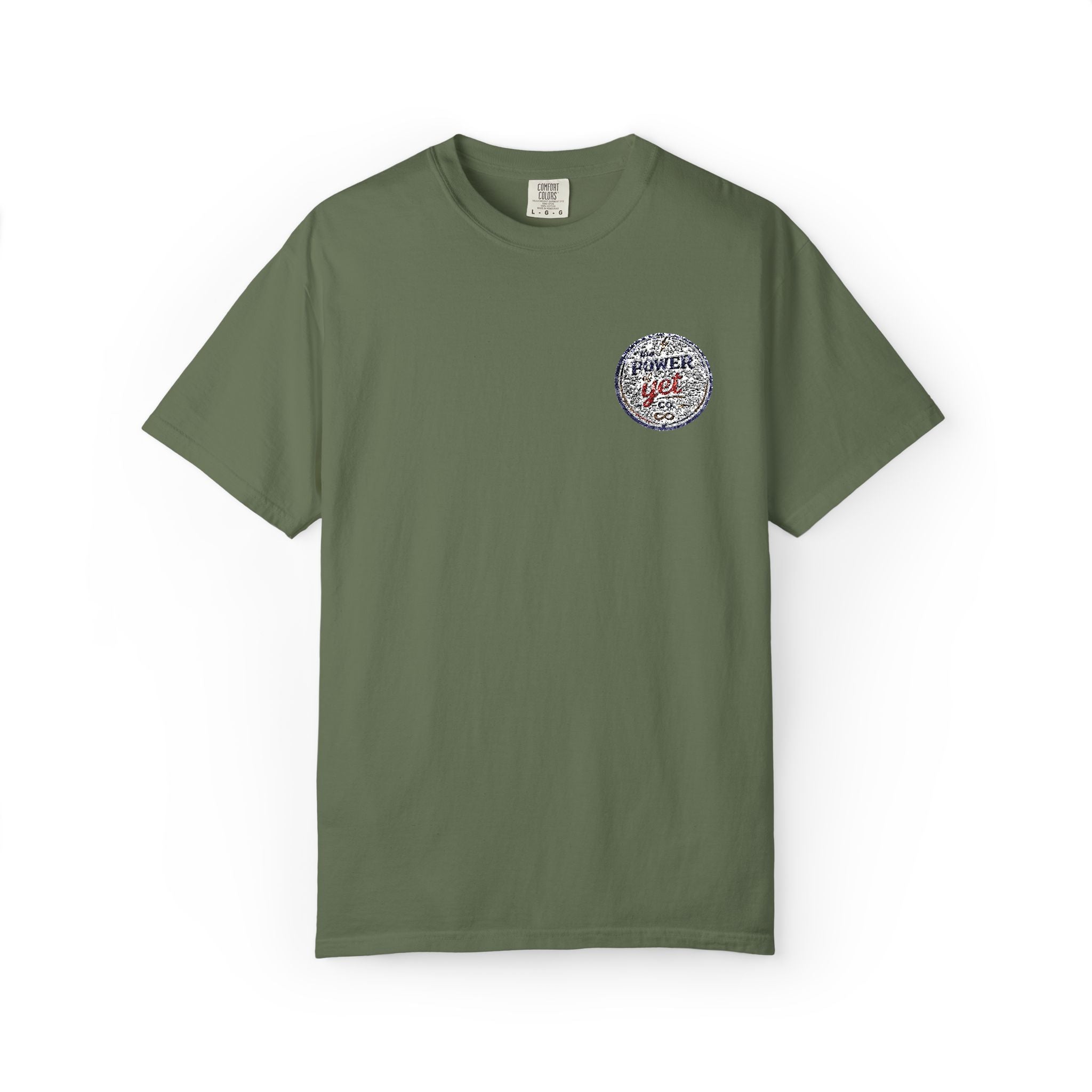 Vintage Travel Patch T-Shirt — 'I  NY' Retro Chest Logo
