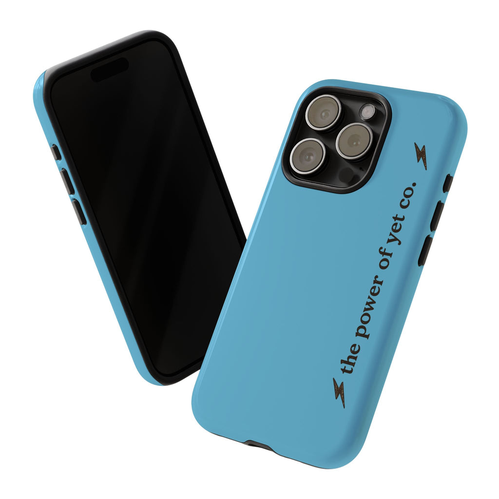 Phone Case — Blue "the power of yet co." Slim Protective Cover