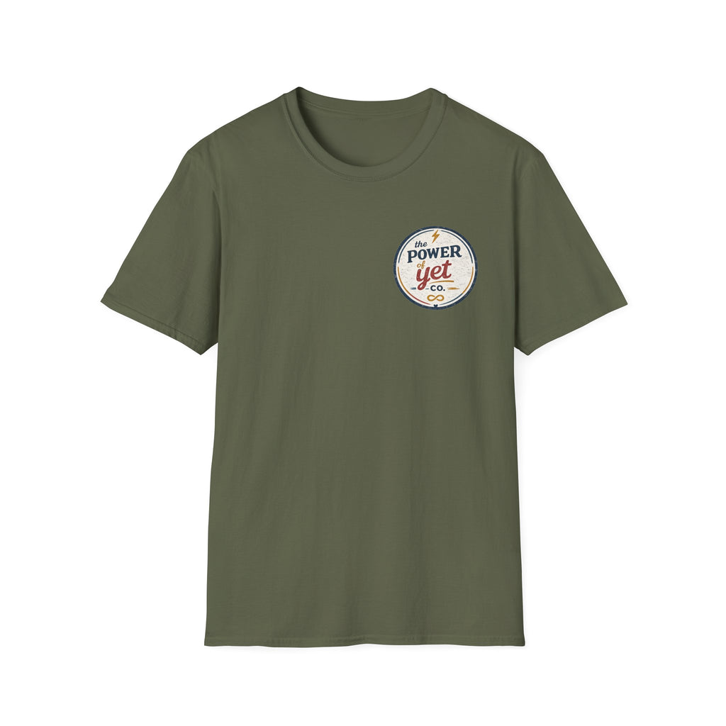 T-Shirt — The Power Yet Co. Retro Motivational Logo Tee